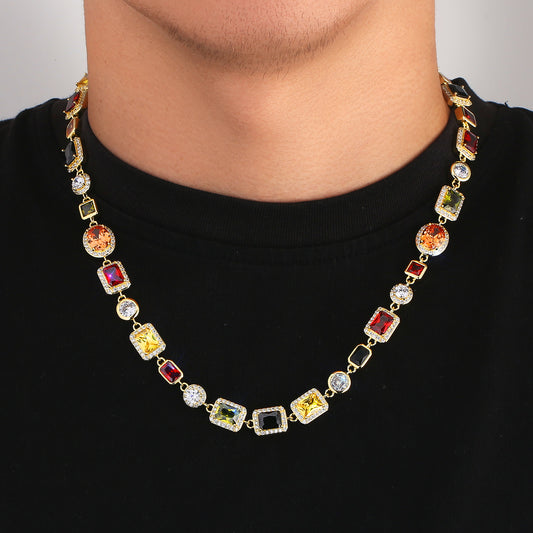 Gemstone Necklace – Gold / Silver