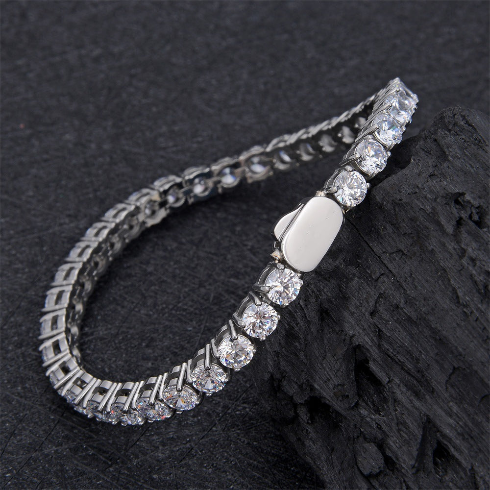 Classic Tennis Bracelet – Gold / Silver (21 cm)