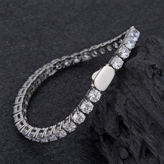 Classic Tennis Bracelet – Gold / Silver (21 cm)