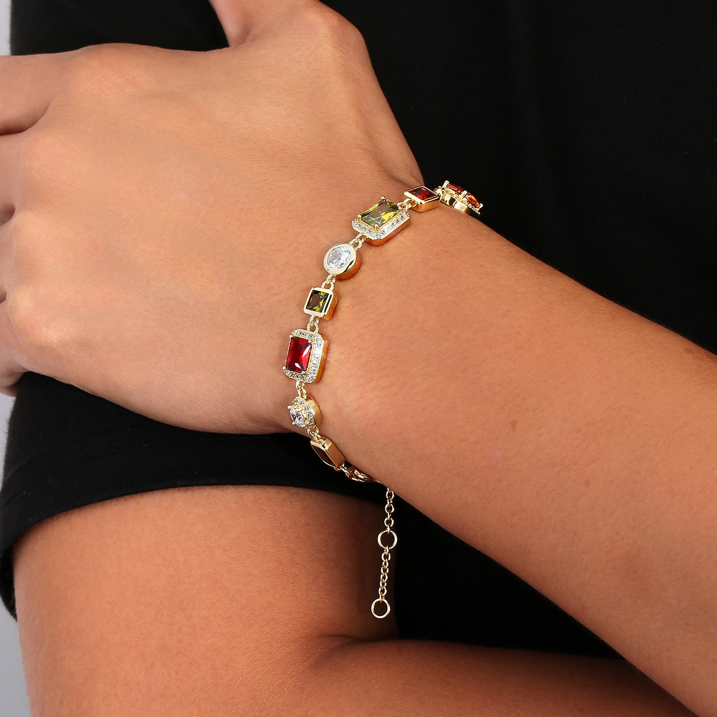 Gemstone Bracelet – Gold / Silver