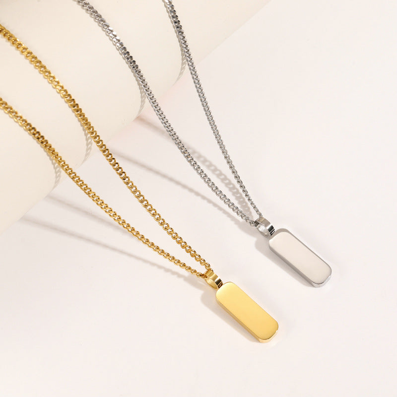 Curb Pendant Necklace – Gold / Silver