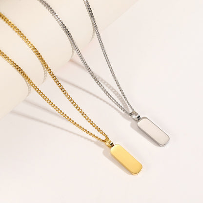 Curb Pendant Necklace – Gold / Silver