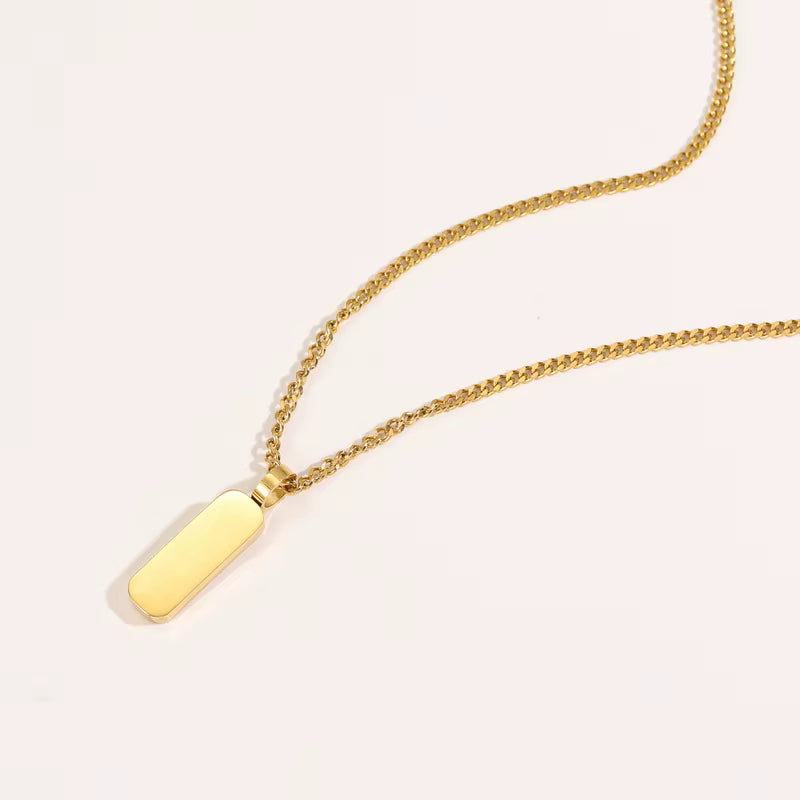 Curb Pendant Necklace – Gold / Silver