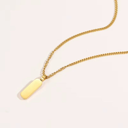 Curb Pendant Necklace – Gold / Silver