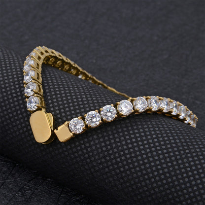 Classic Tennis Bracelet – Gold / Silver (21 cm)