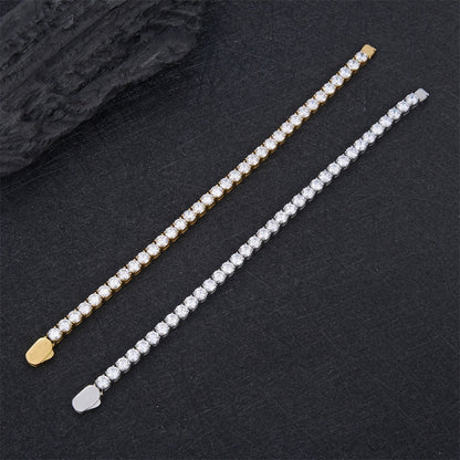 Classic Tennis Bracelet – Gold / Silver (21 cm)