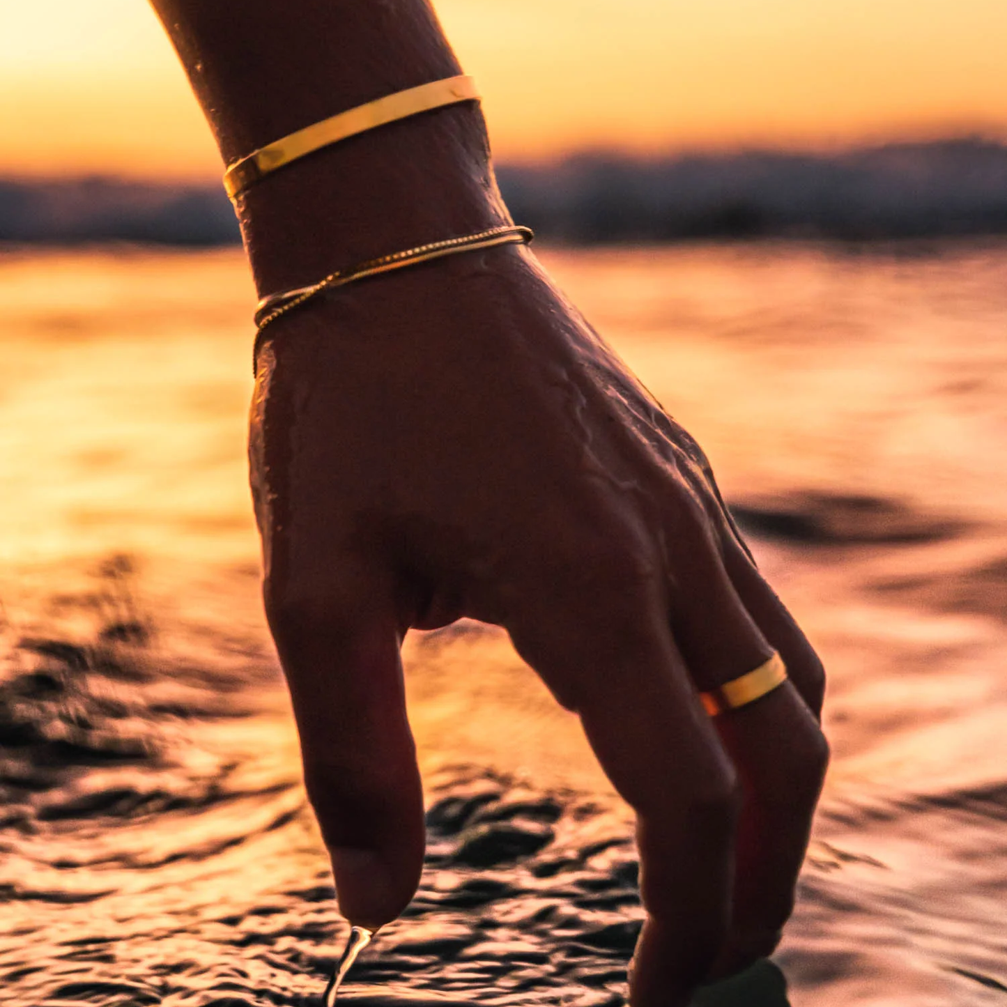 Box Link Bracelet - Gold / Silver