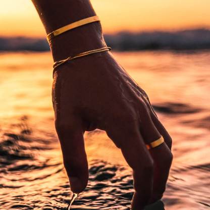 Box Link Bracelet - Gold / Silver