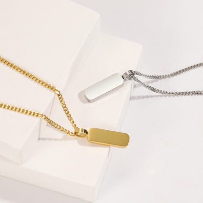 Curb Pendant Necklace – Gold / Silver