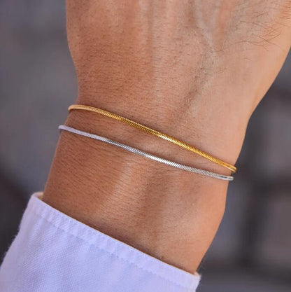 Square Link Bracelet - Gold/Silver