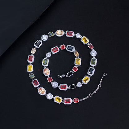 Gemstone Necklace – Gold / Silver