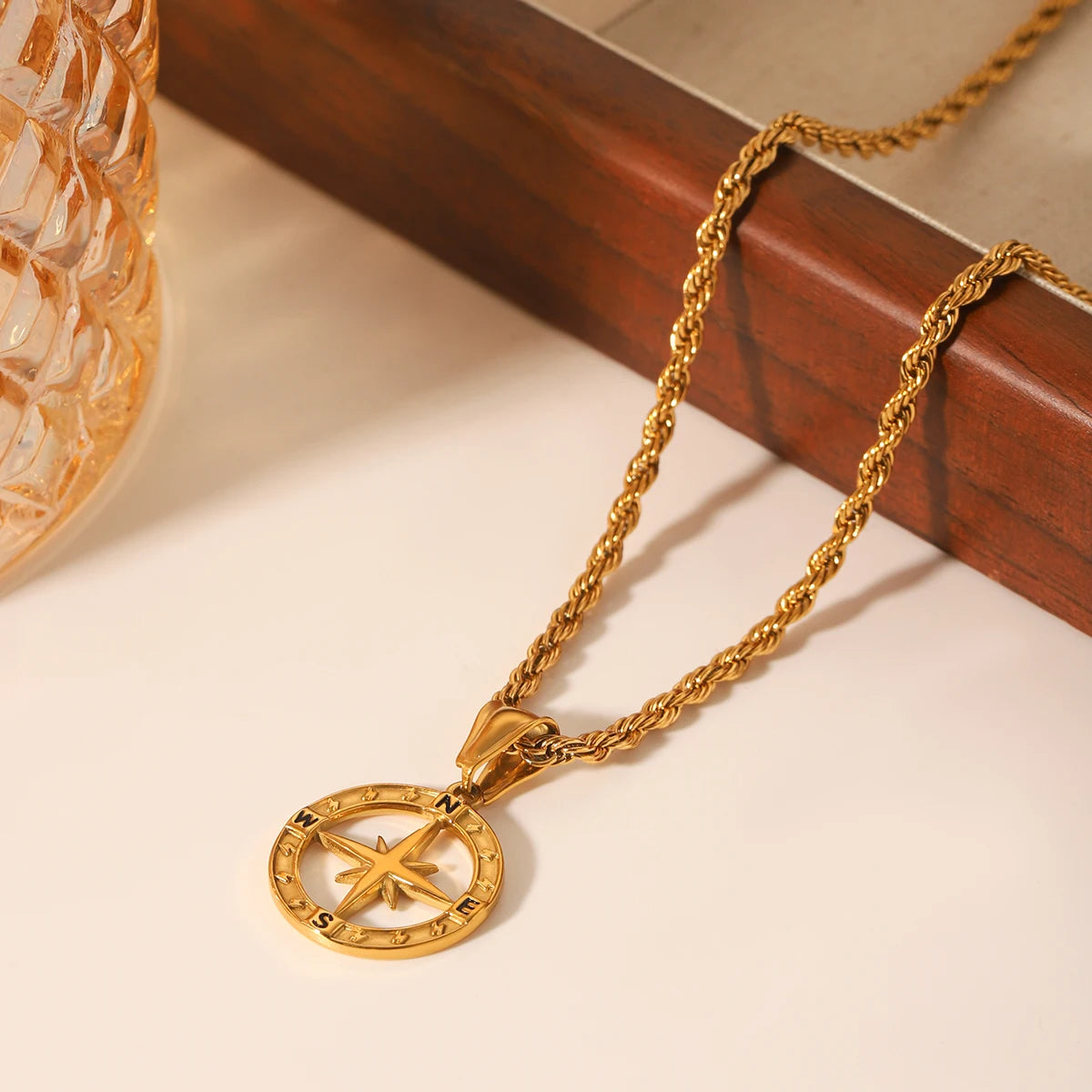 Compass Pendant (Gold)