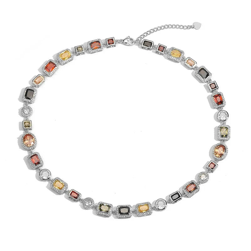 Gemstone Necklace – Gold / Silver
