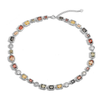 Gemstone Necklace – Gold / Silver