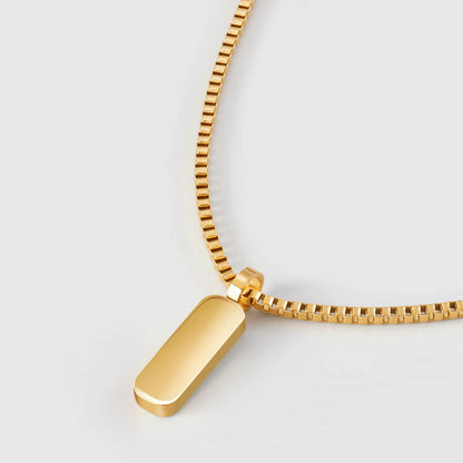 Box Pendant Necklace – Gold / Silver